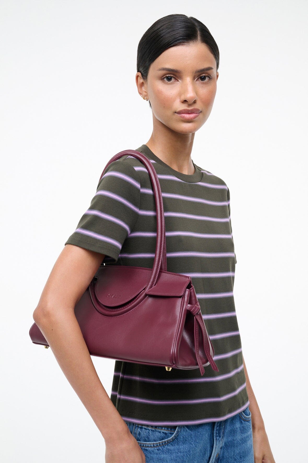 Maude Shoulder Bag Syrah | STAUD Value