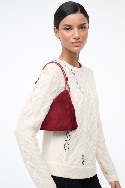 Valerie Shoulder Bag Pinot Suede | STAUD Classic