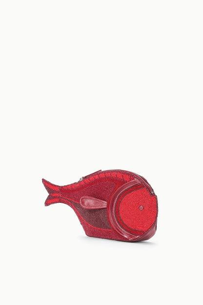 Pesce Beaded Clutch Red Multi | STAUD Top Pick