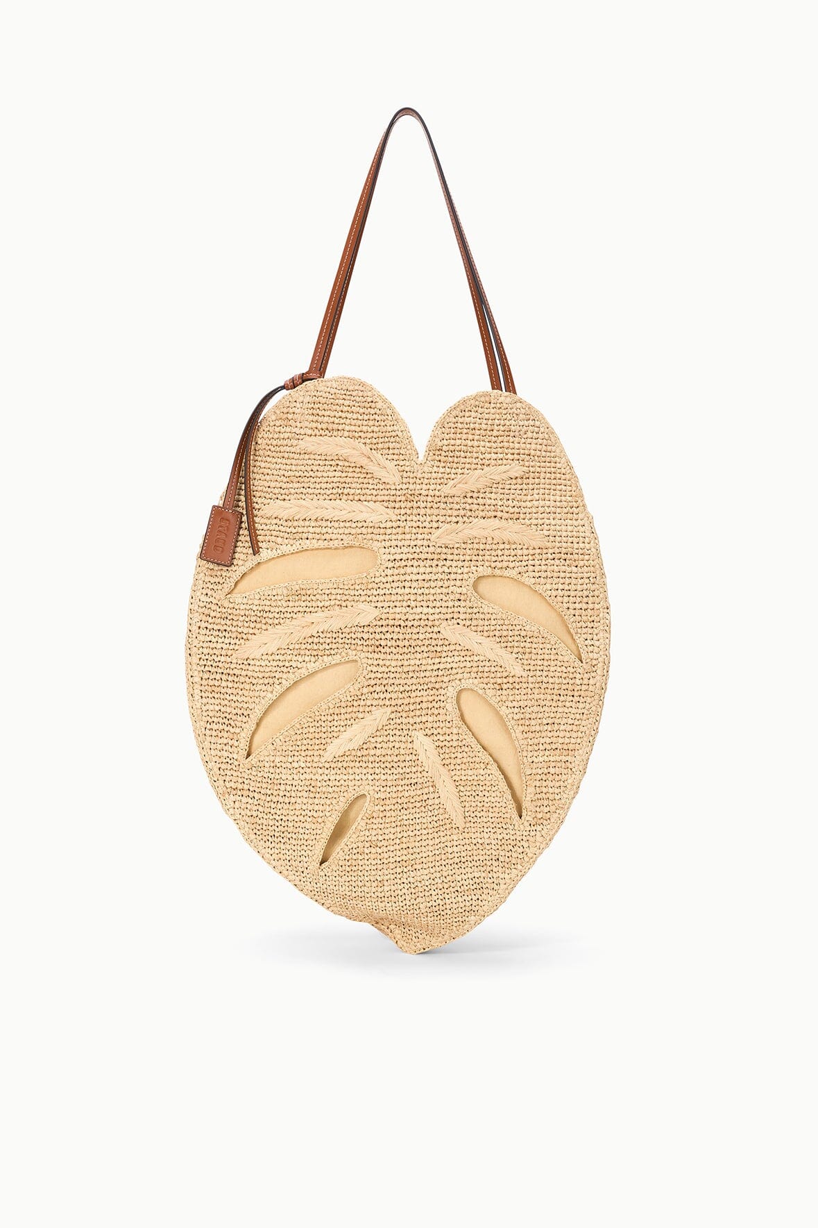 Large Palm Raffia Bag Natural | STAUD Essential