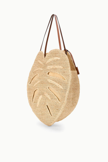 Large Palm Raffia Bag Natural | STAUD Essential