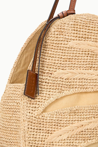 Large Palm Raffia Bag Natural | STAUD Essential