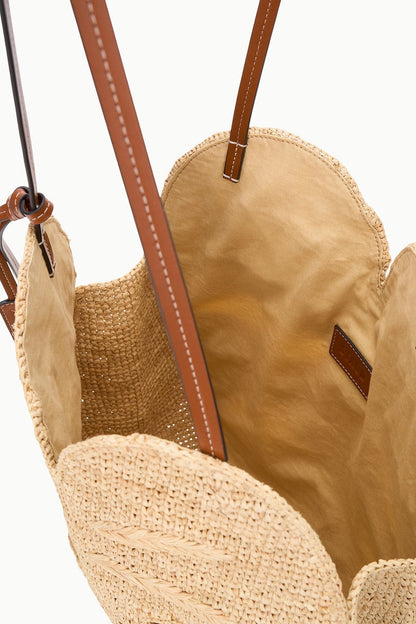 Large Palm Raffia Bag Natural | STAUD Essential