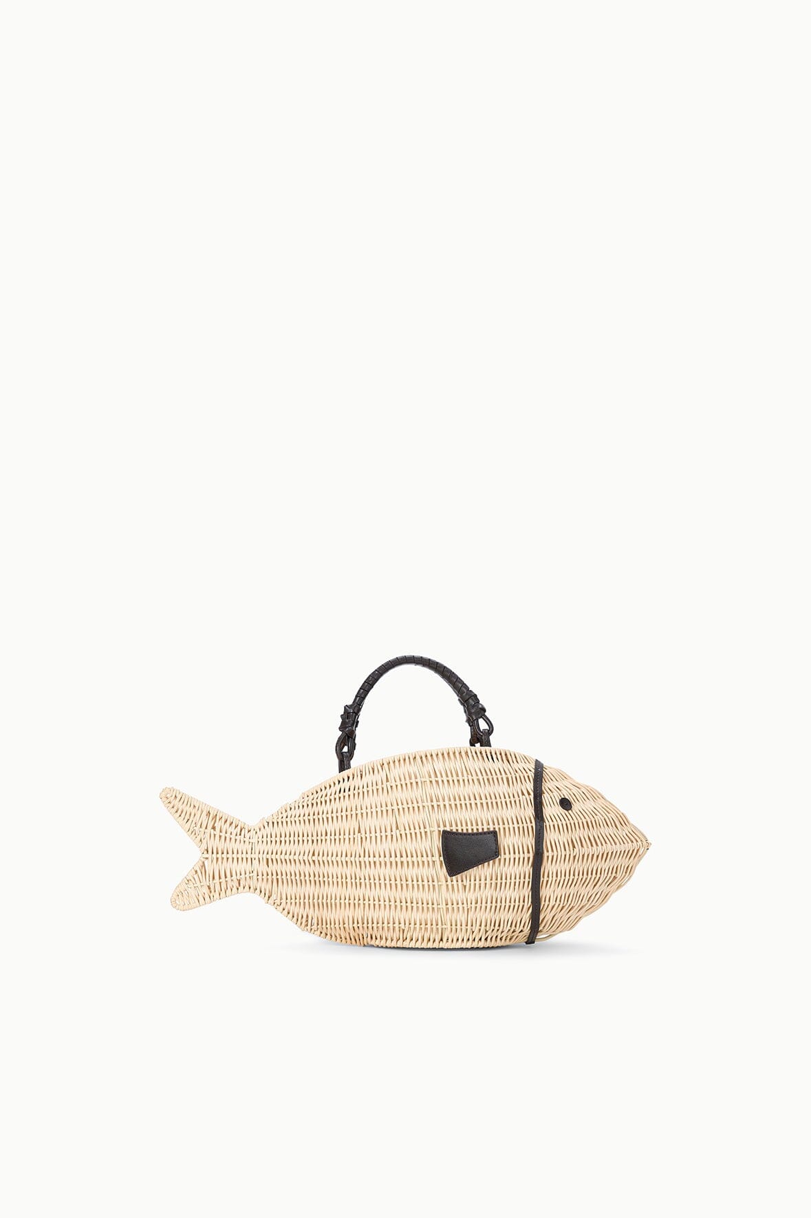 Cleo Fish Bag - Natural Wicker Fish Handbag - Staud | STAUD Featured