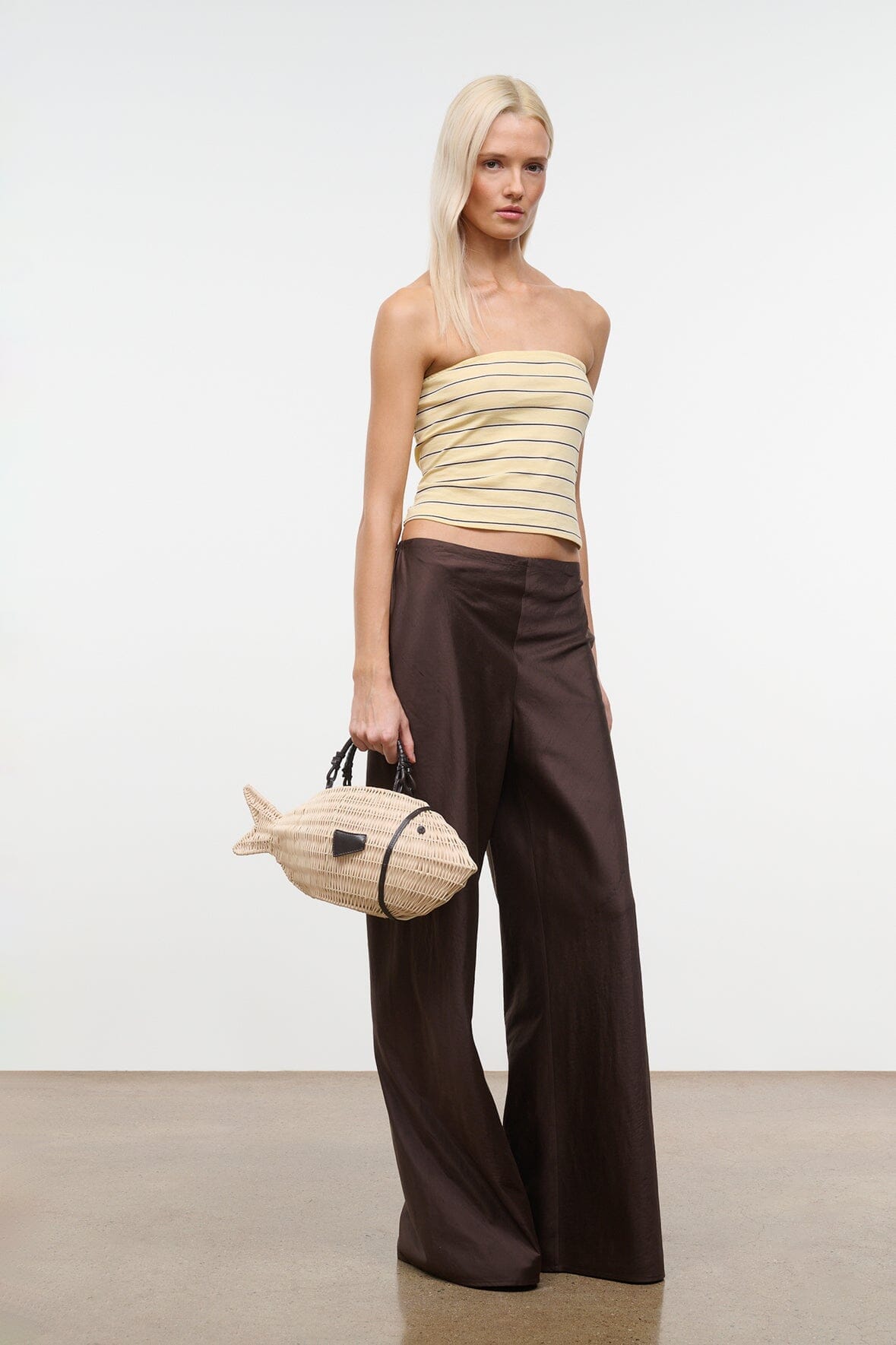 Cleo Fish Bag - Natural Wicker Fish Handbag - Staud | STAUD Featured
