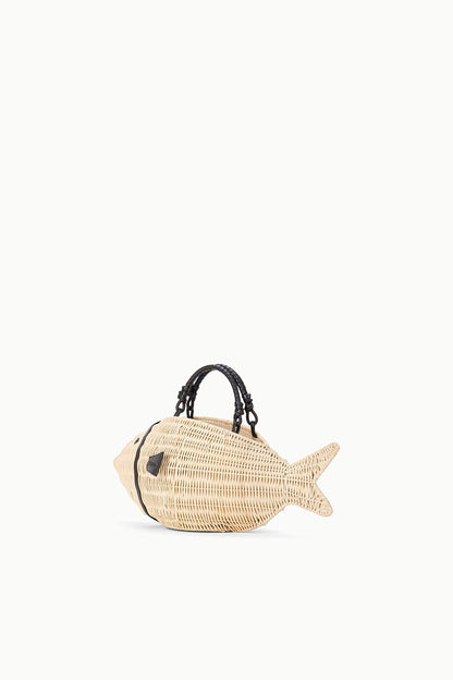 Cleo Fish Bag - Natural Wicker Fish Handbag - Staud | STAUD Featured