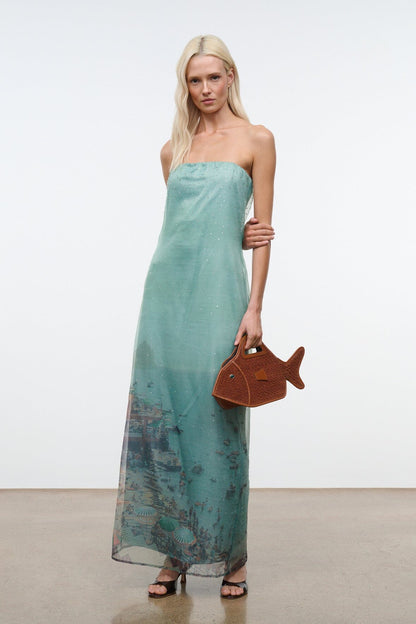 Cleo Fish Bag In Tabac - Unique Woven Suede Design | STAUD Great Value