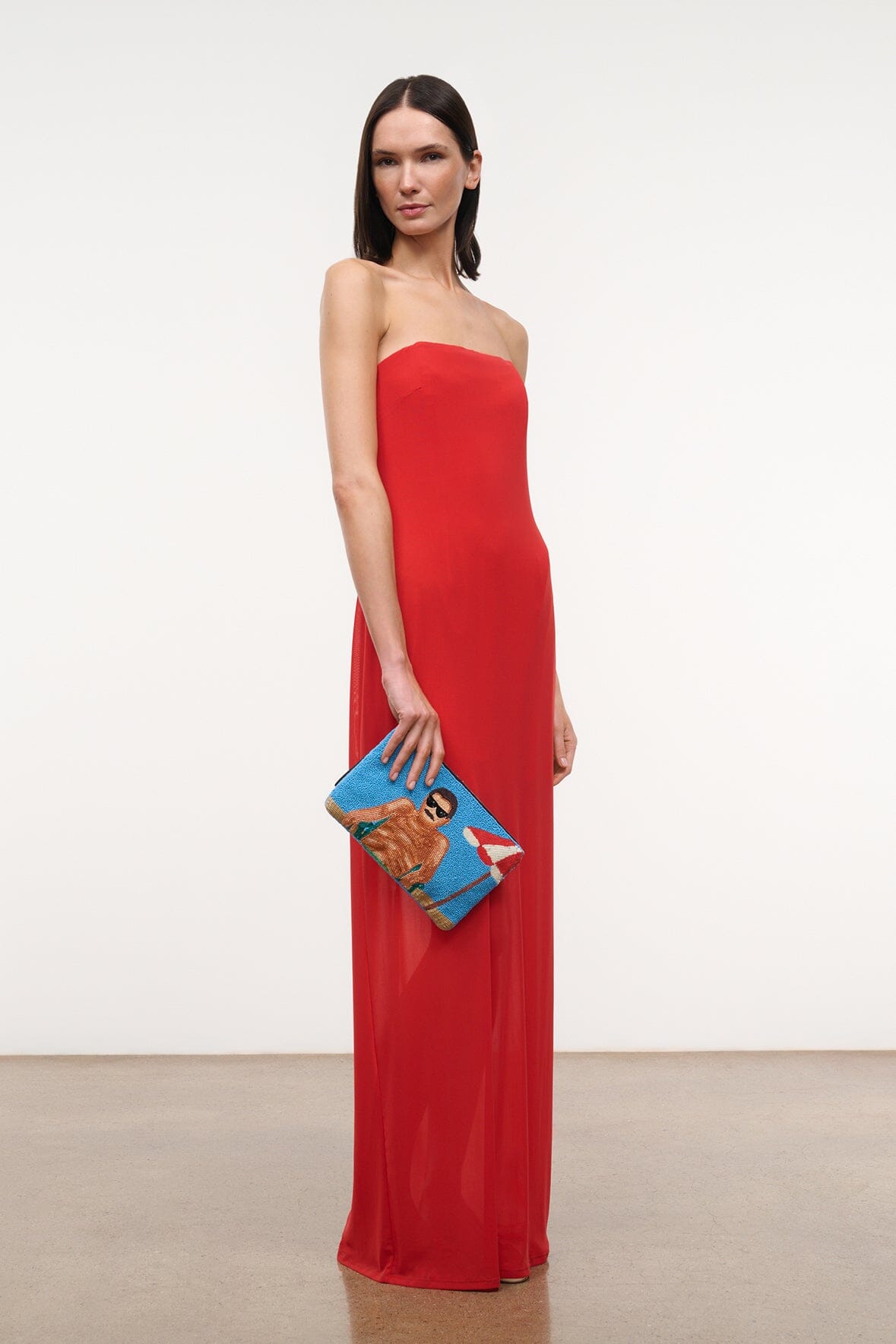 Tommy Beaded Large Pouch Sundaze | STAUD Classic