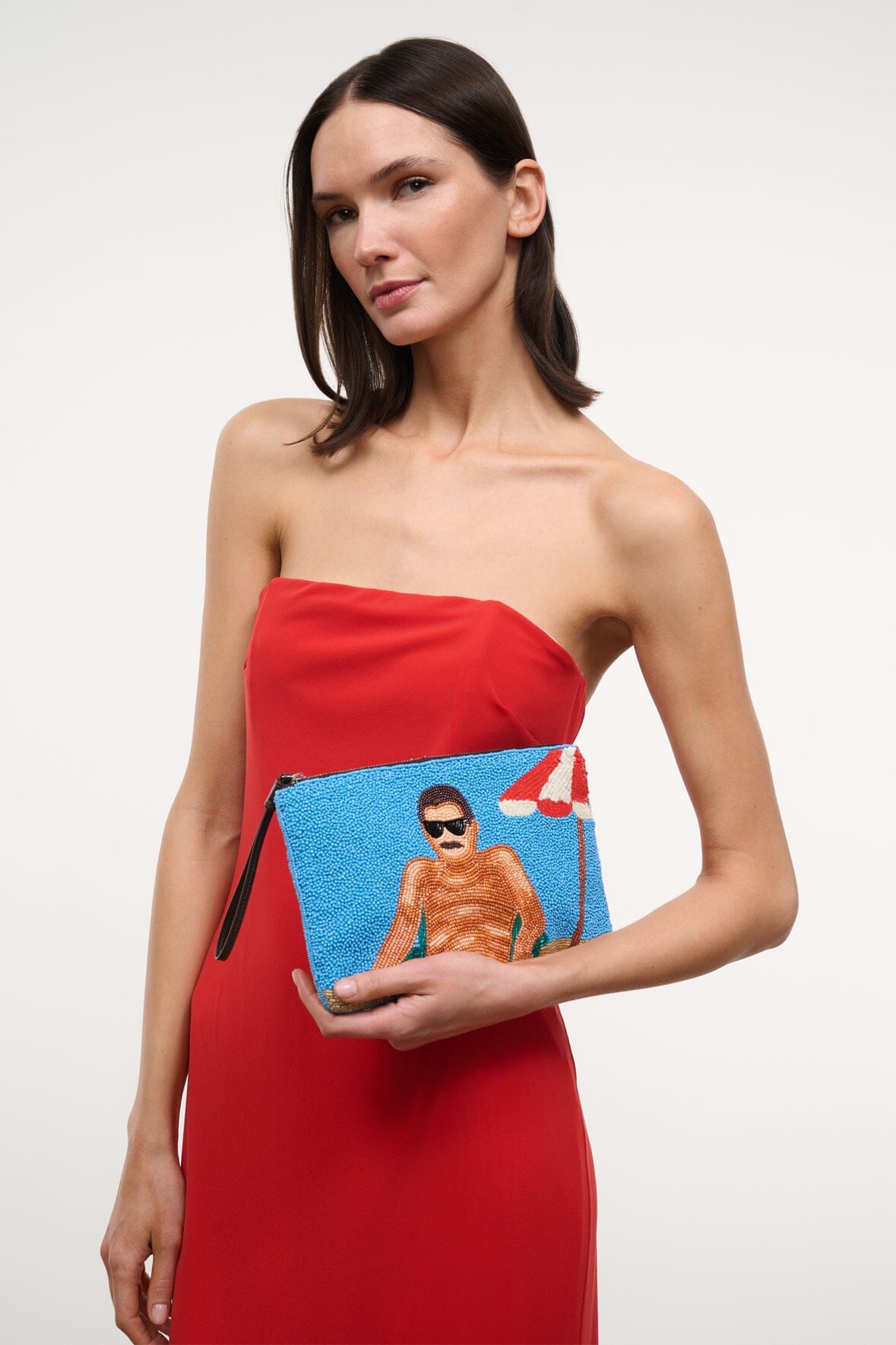 Tommy Beaded Large Pouch Sundaze | STAUD Classic