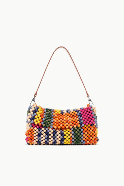 Timmy Beaded Shoulder Bag Multi Bayadere Stripe | STAUD Sale