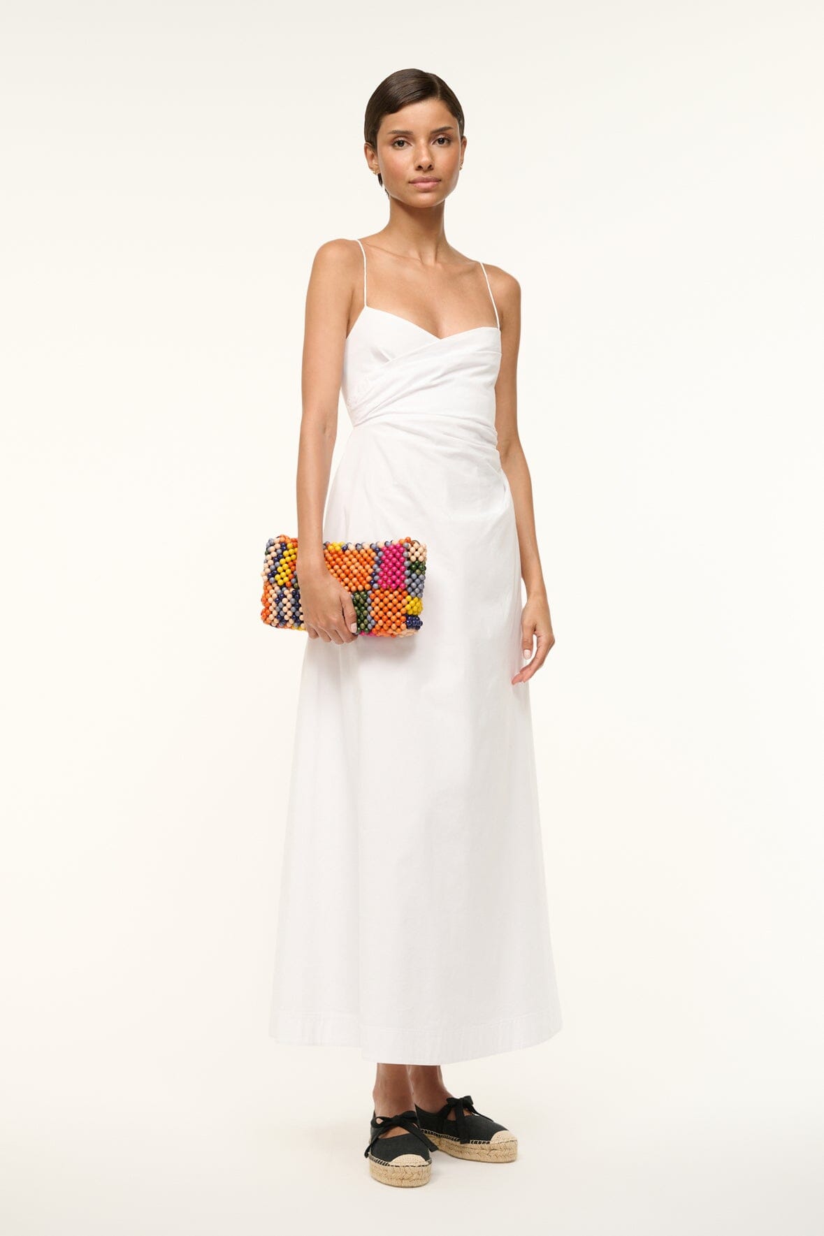 Timmy Beaded Shoulder Bag Multi Bayadere Stripe | STAUD Sale