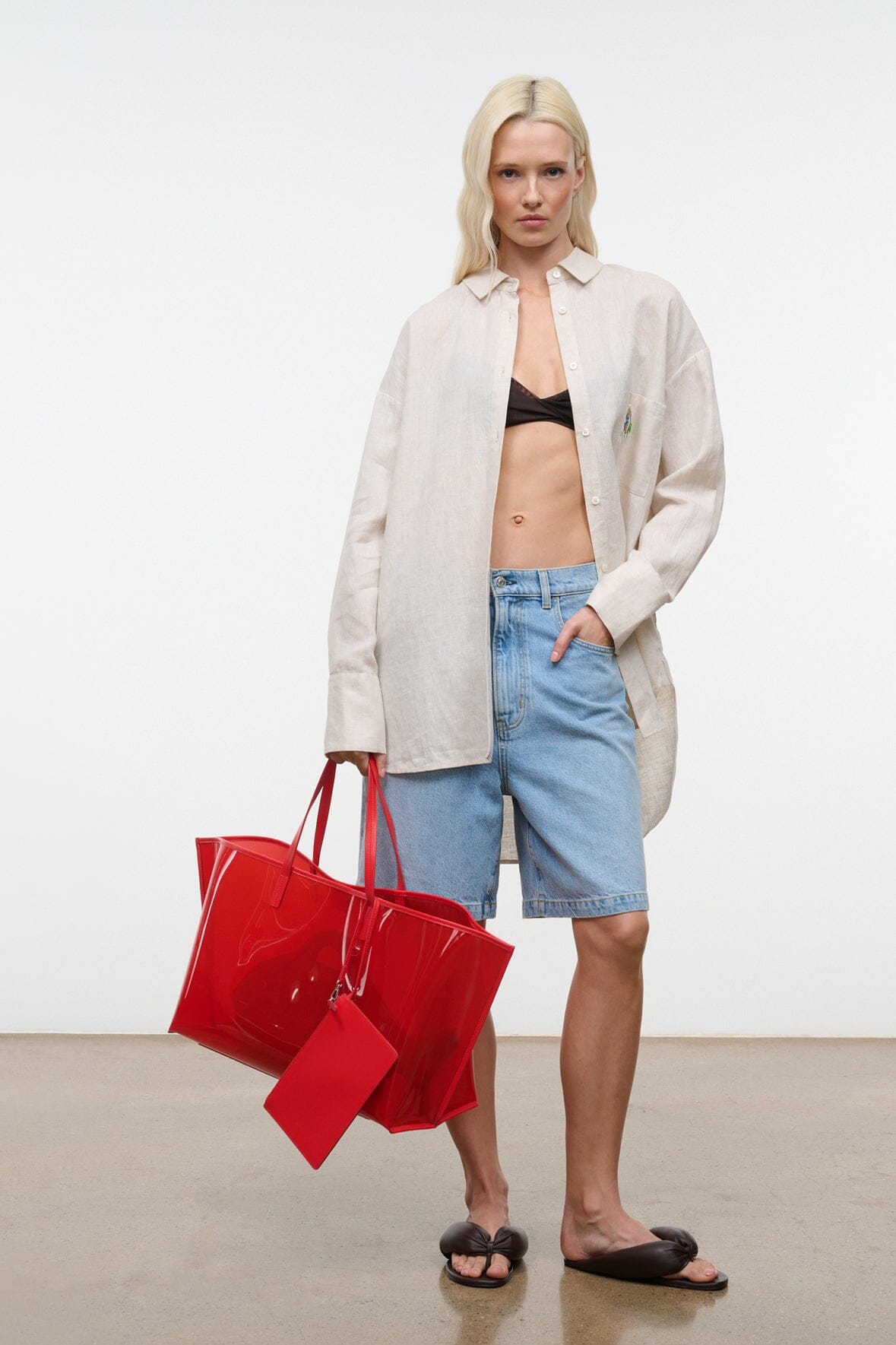 Christos Large Tote Red Rose | STAUD Sale