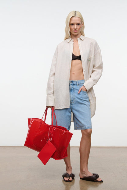 Christos Large Tote Red Rose | STAUD Sale