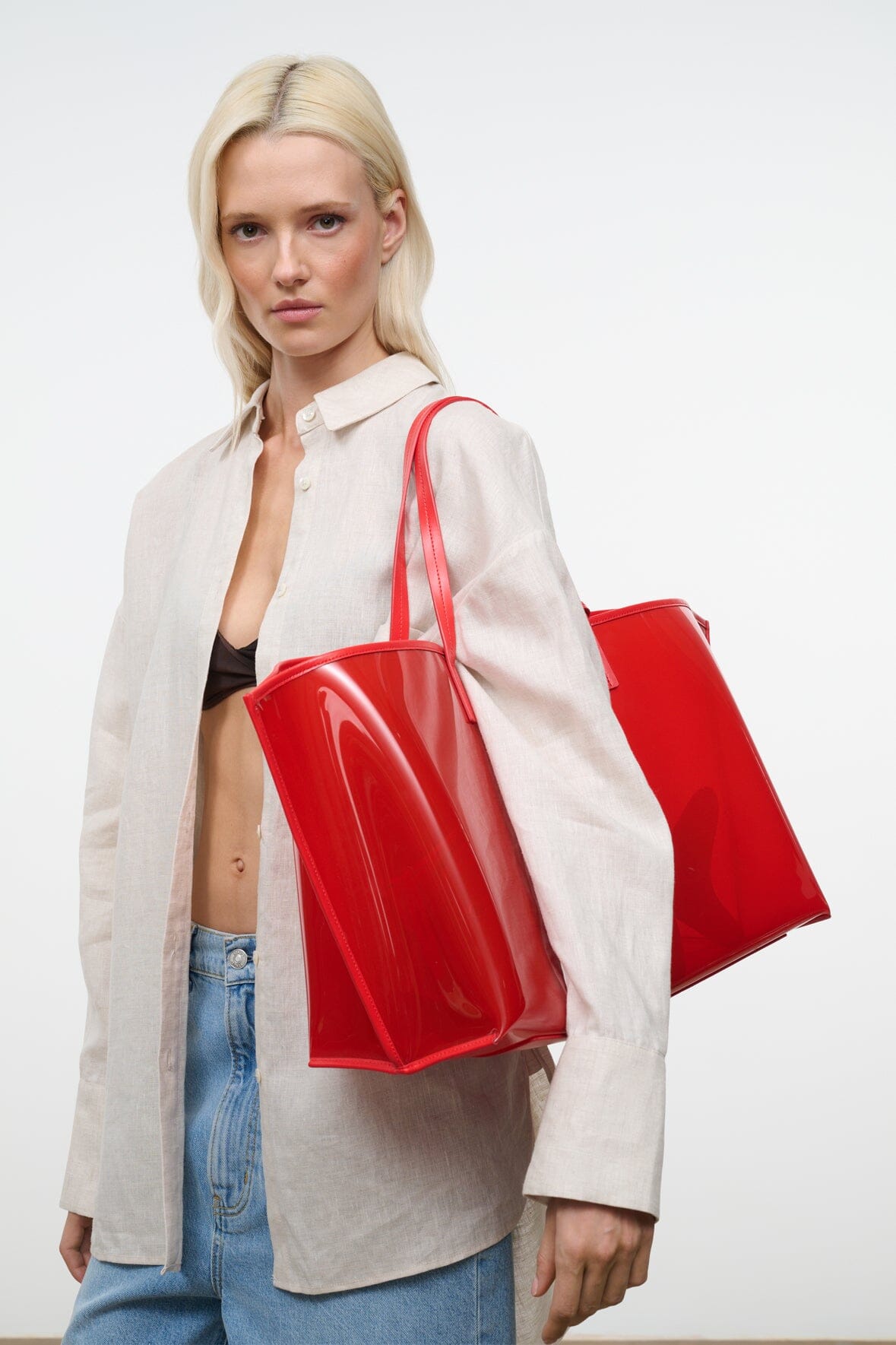 Christos Large Tote Red Rose | STAUD Sale