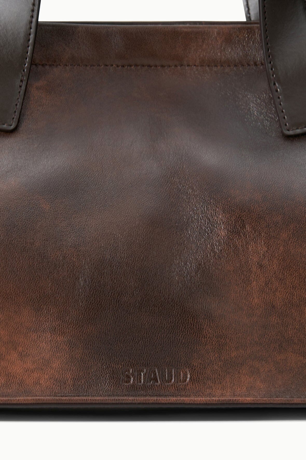 Port Tote Espresso Distressed | STAUD Popular