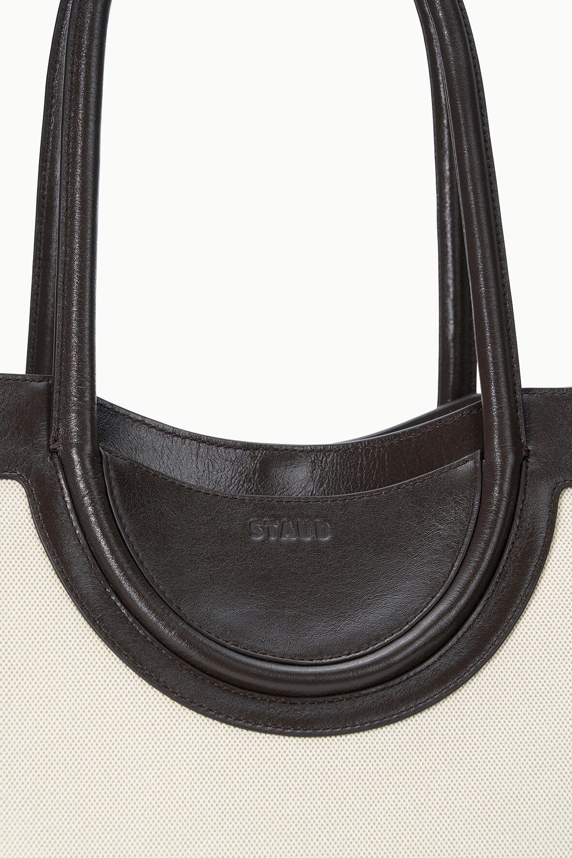Maude Tote Bag Natural Espresso | STAUD Sale
