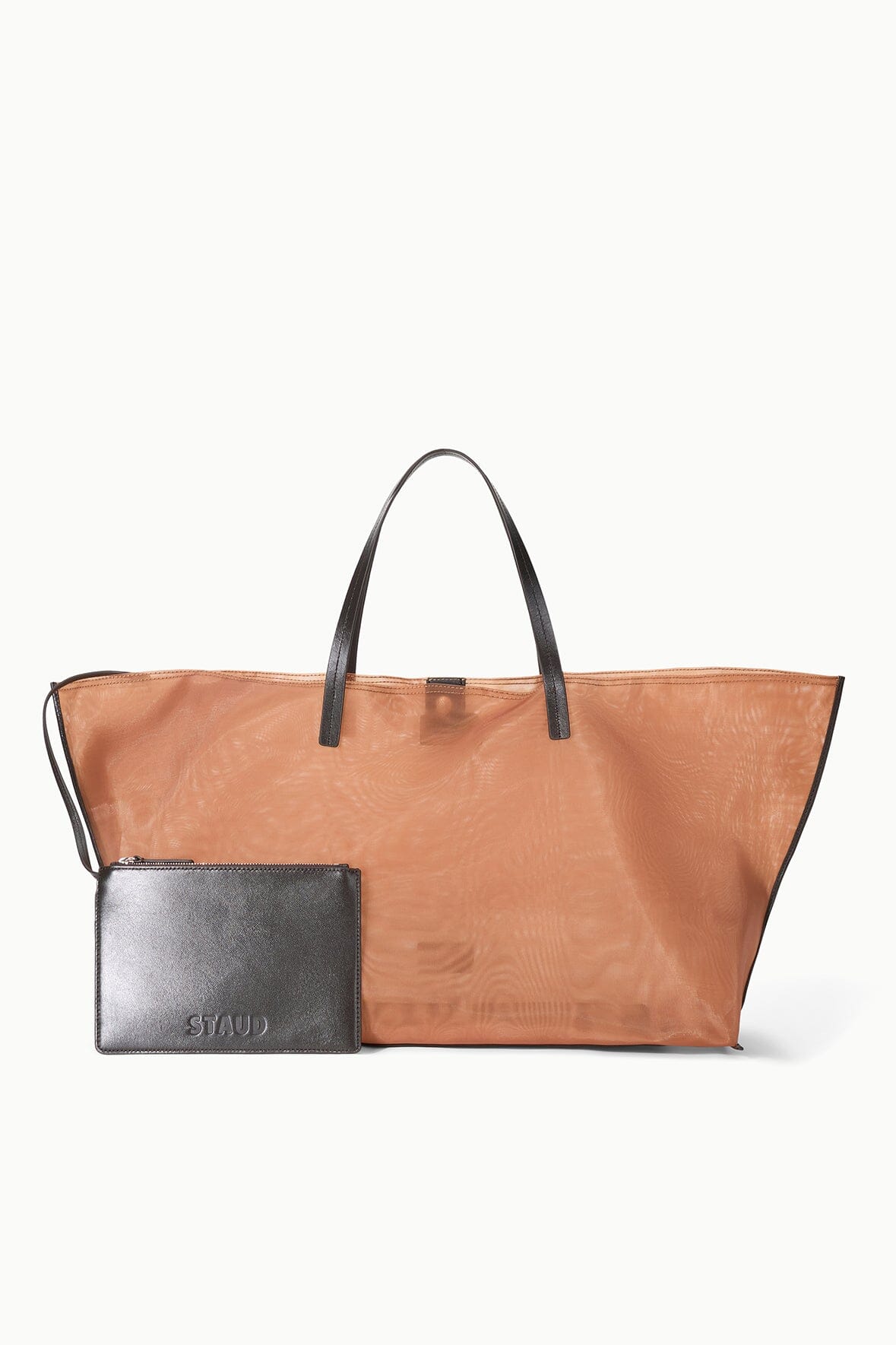 Christos Large Mesh Tote Camel | STAUD Signature