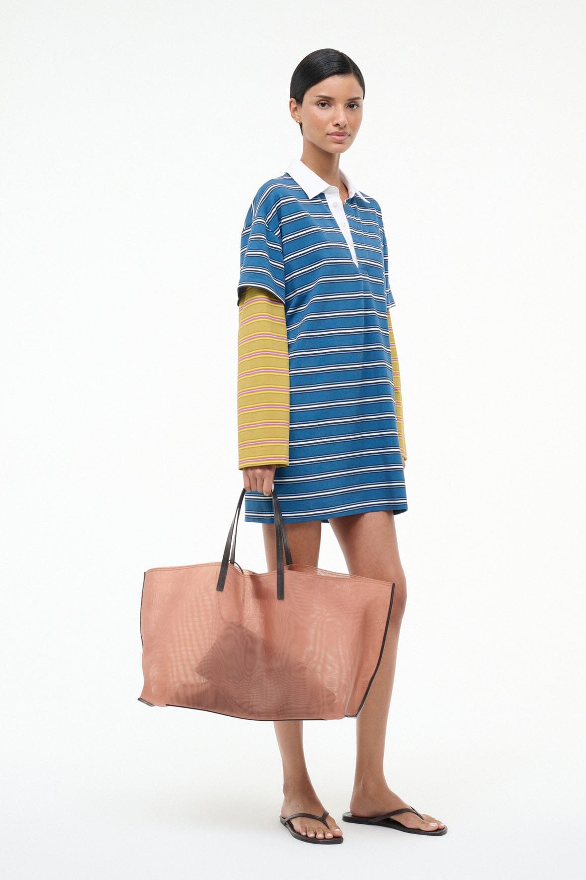 Christos Large Mesh Tote Camel | STAUD Signature