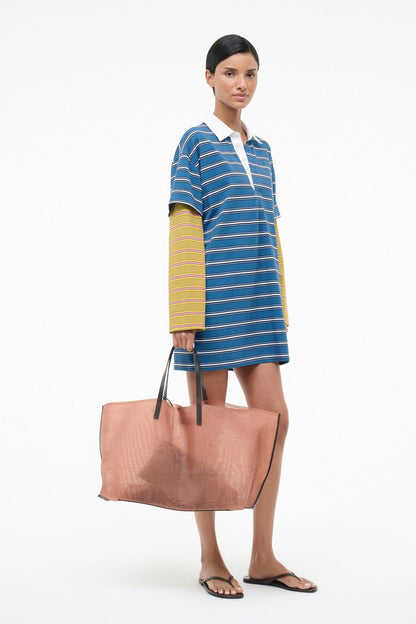 Christos Large Mesh Tote Camel | STAUD Signature