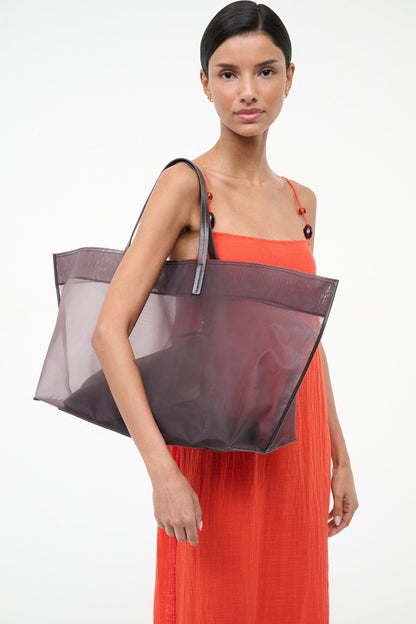 Christos Large Mesh Tote Espresso | STAUD Recommended