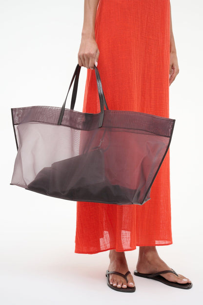 Christos Large Mesh Tote Espresso | STAUD Recommended
