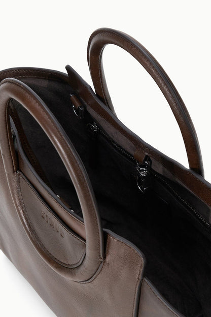 Maude Mini Tote Espresso Distressed | STAUD Customer Favorite