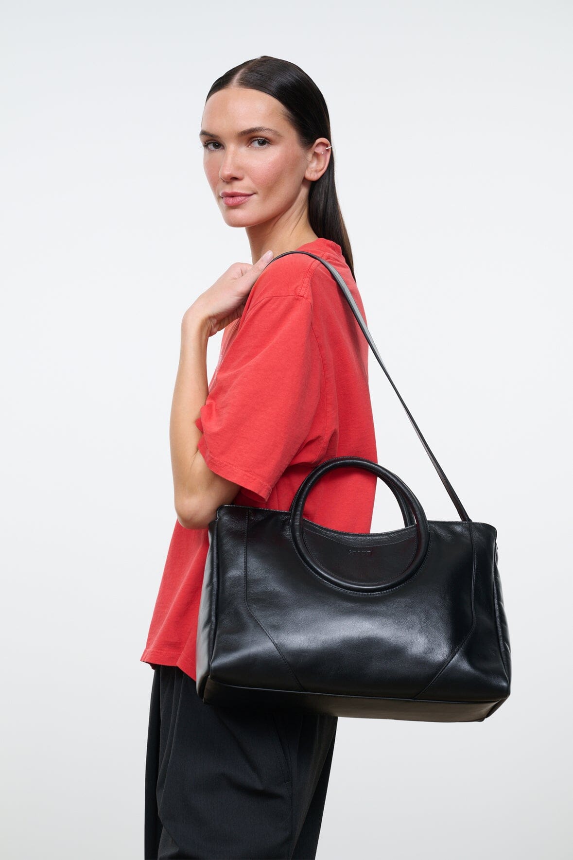 Maude Satchel Black | STAUD Exclusive