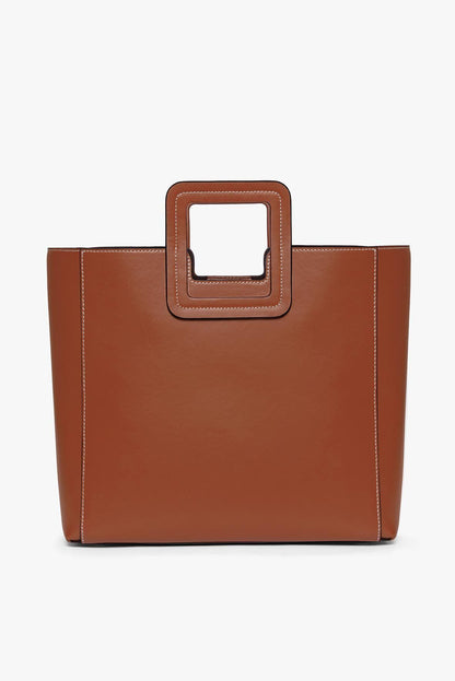 Shirley Leather Bag - Saddle | STAUD Special Offer