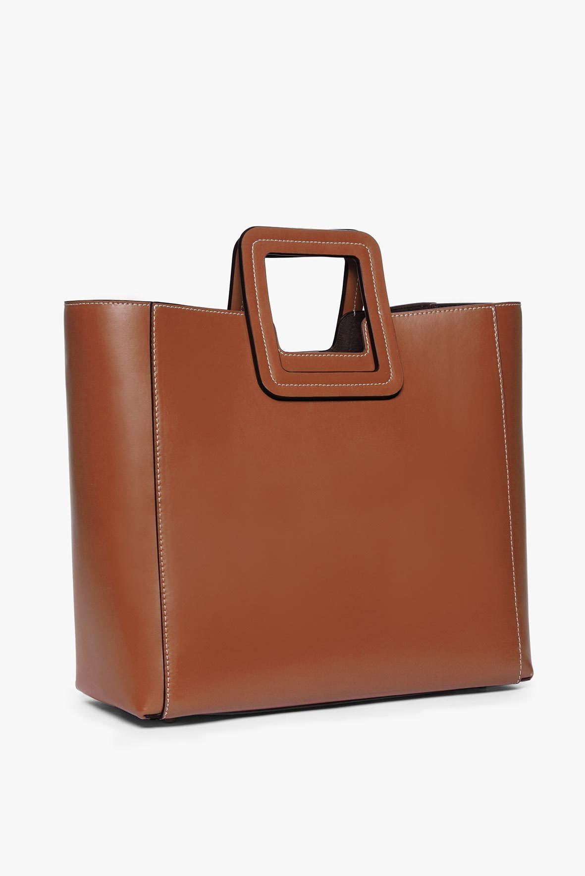 Shirley Leather Bag - Saddle | STAUD Special Offer