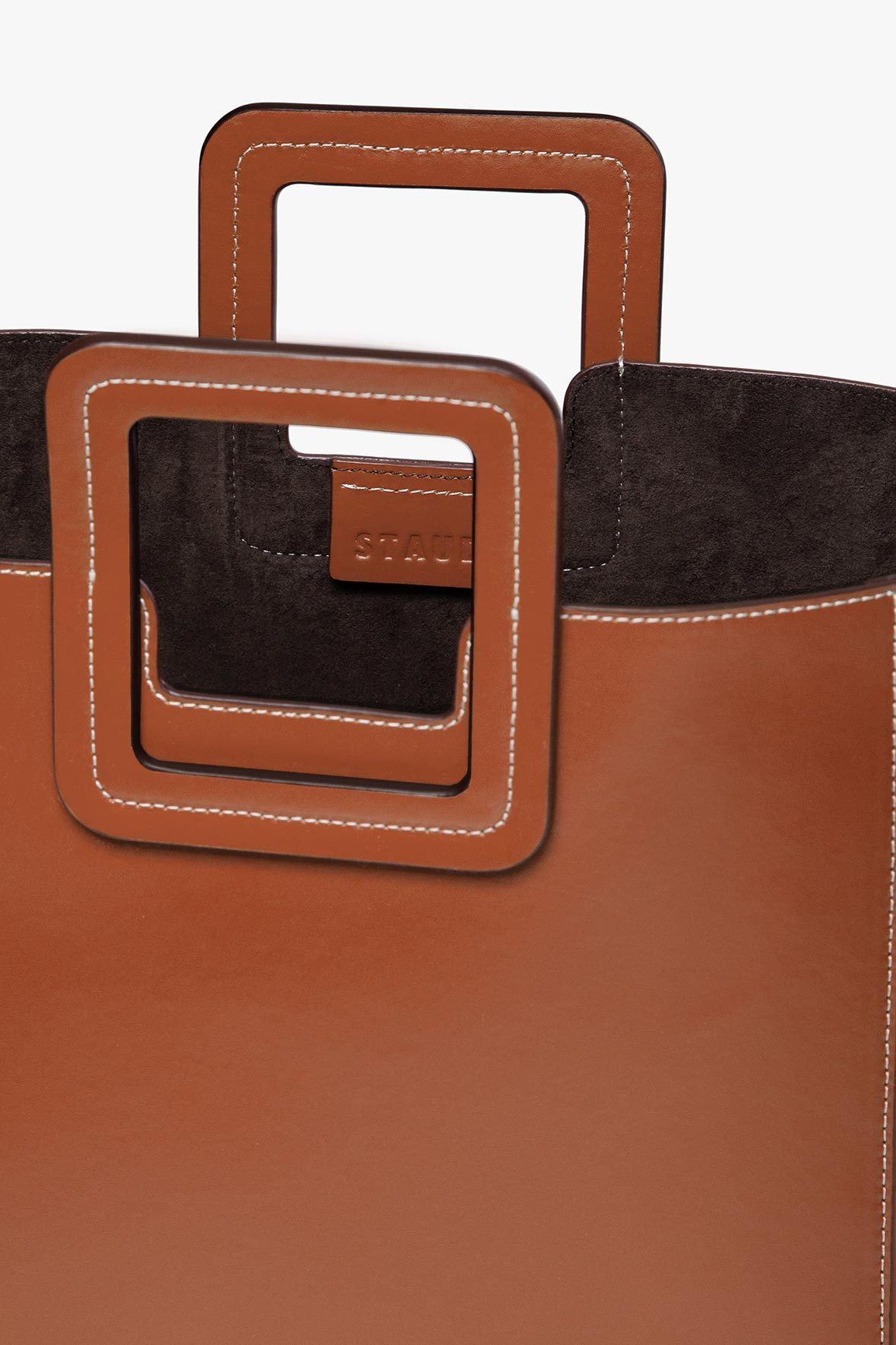 Shirley Leather Bag - Saddle | STAUD Special Offer