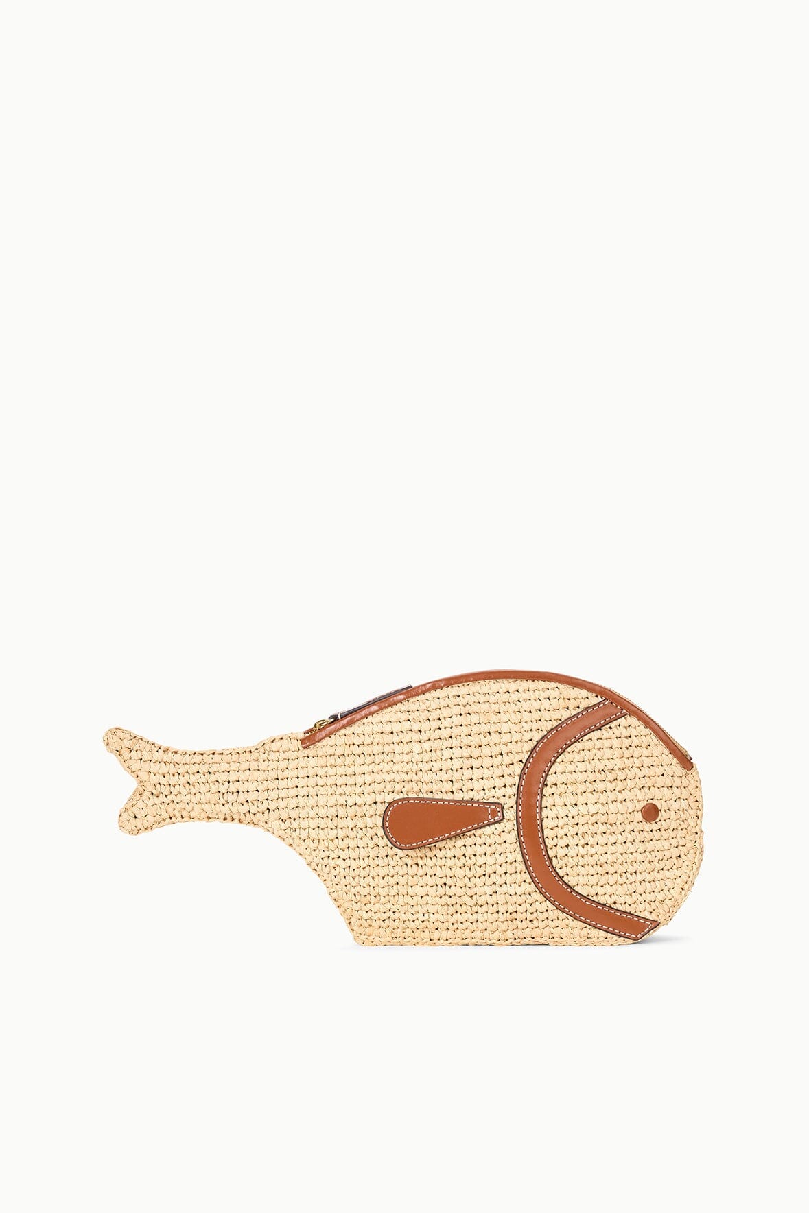 Pesce Raffia Clutch Natural Tan | STAUD Top Pick