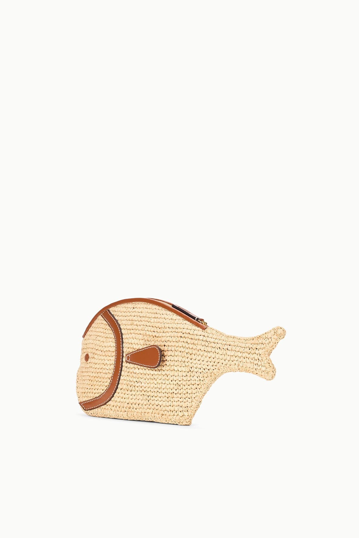 Pesce Raffia Clutch Natural Tan | STAUD Top Pick