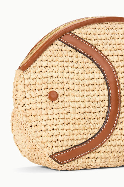 Pesce Raffia Clutch Natural Tan | STAUD Top Pick