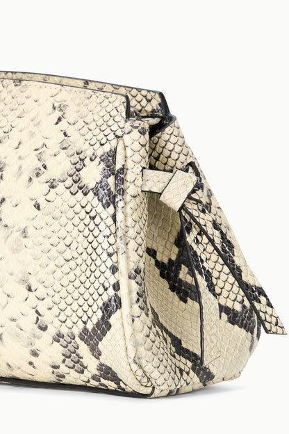 Maude Convertible Clutch White Snake | STAUD Classic