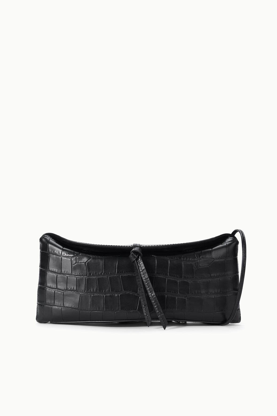 Eve Clutch Black Croco | STAUD Exclusive