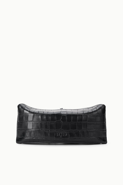 Eve Clutch Black Croco | STAUD Exclusive