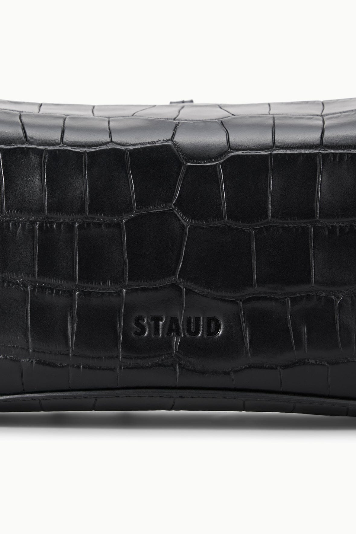 Eve Clutch Black Croco | STAUD Exclusive