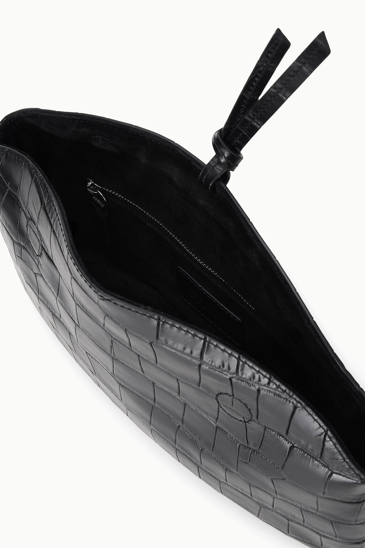 Eve Clutch Black Croco | STAUD Exclusive