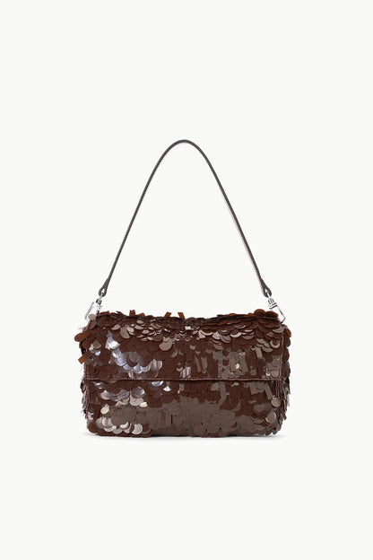 Timmy Shoulder Bag Cacao Sequins | STAUD Quality