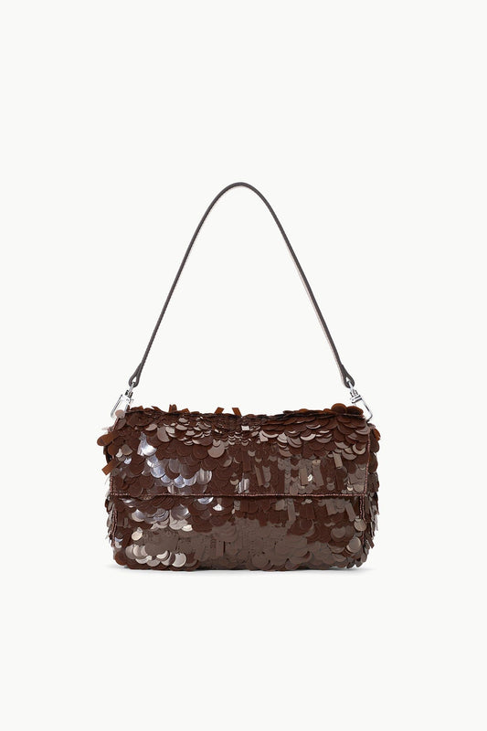 Timmy Shoulder Bag Cacao Sequins | STAUD Quality