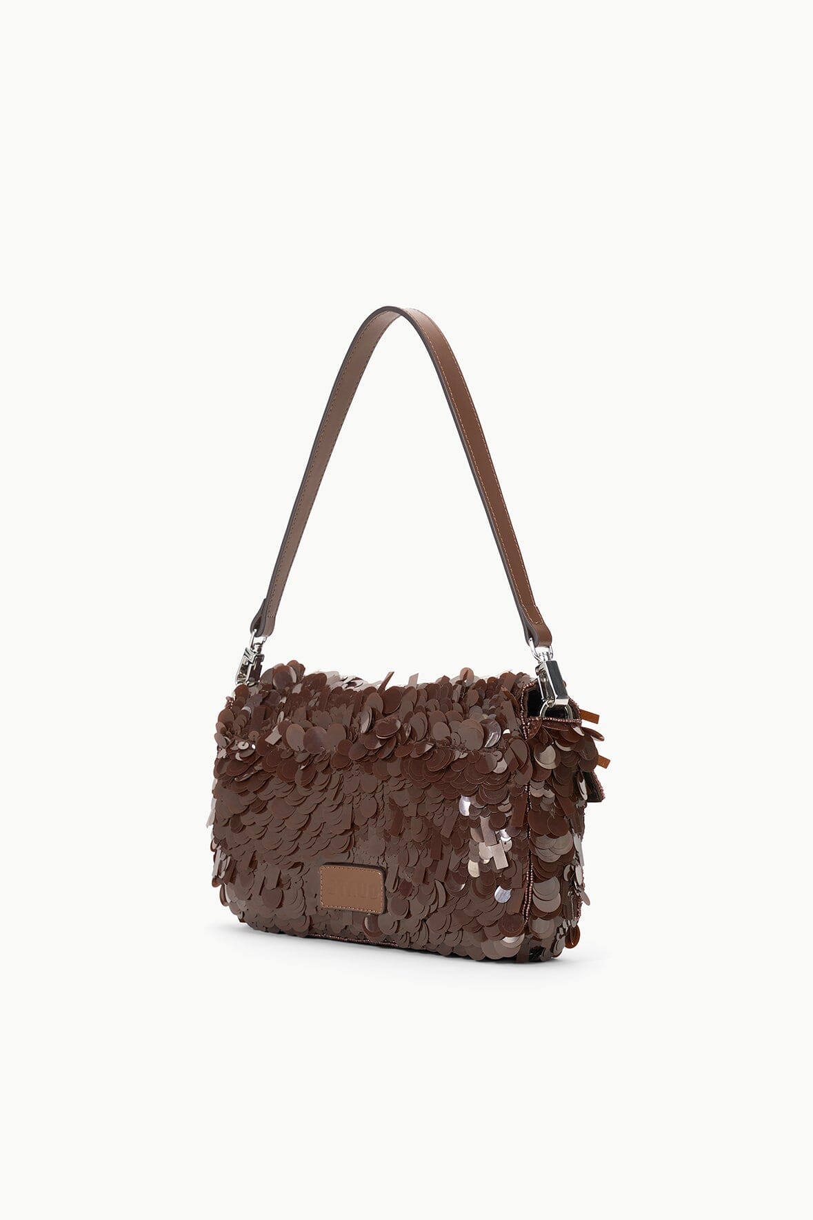 Timmy Shoulder Bag Cacao Sequins | STAUD Quality
