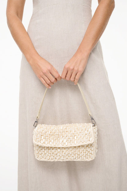 Timmy Convertible Shoulder Bag Cream | STAUD Essential