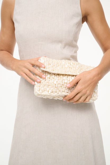 Timmy Convertible Shoulder Bag Cream | STAUD Essential