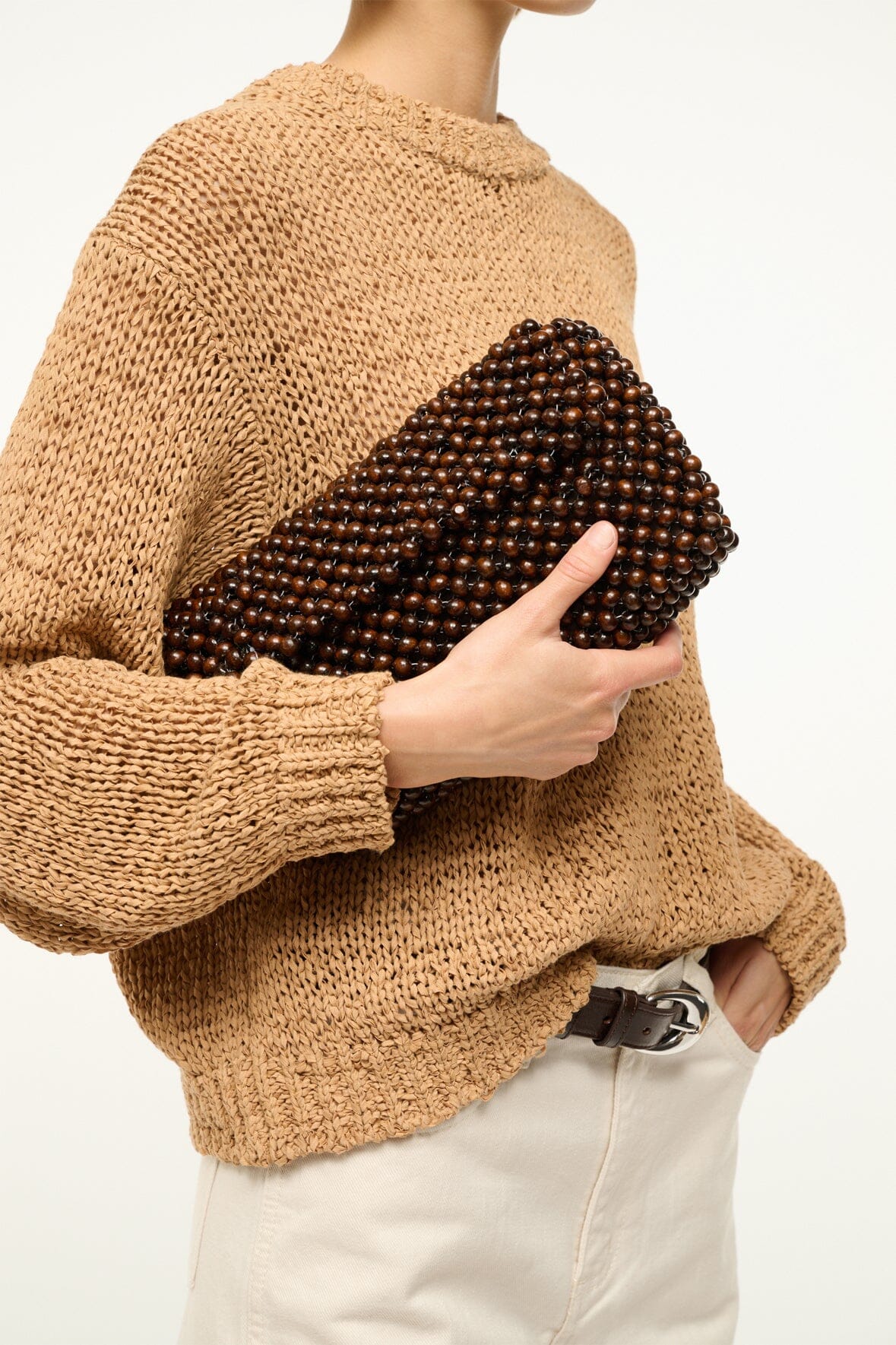 Timmy Shoulder Bag Dark Brown | STAUD Value