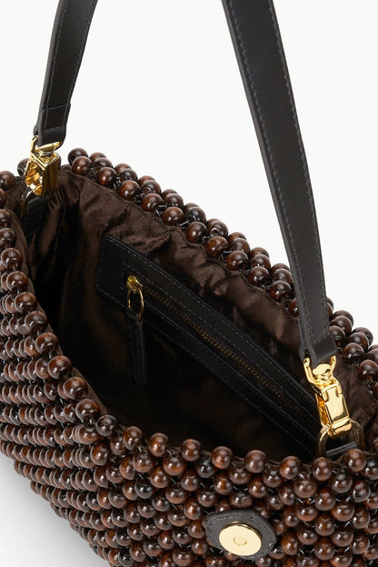 Timmy Shoulder Bag Dark Brown | STAUD Value