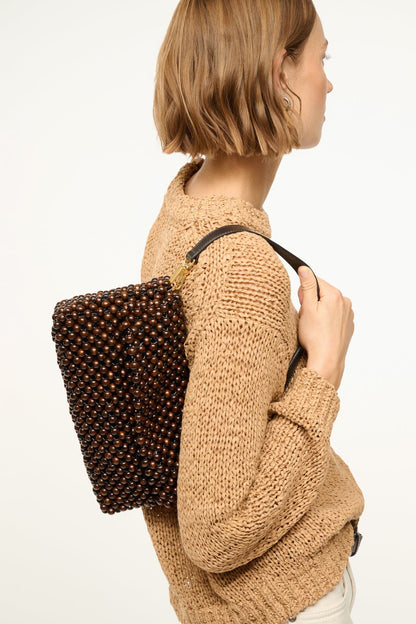Timmy Shoulder Bag Dark Brown | STAUD Value
