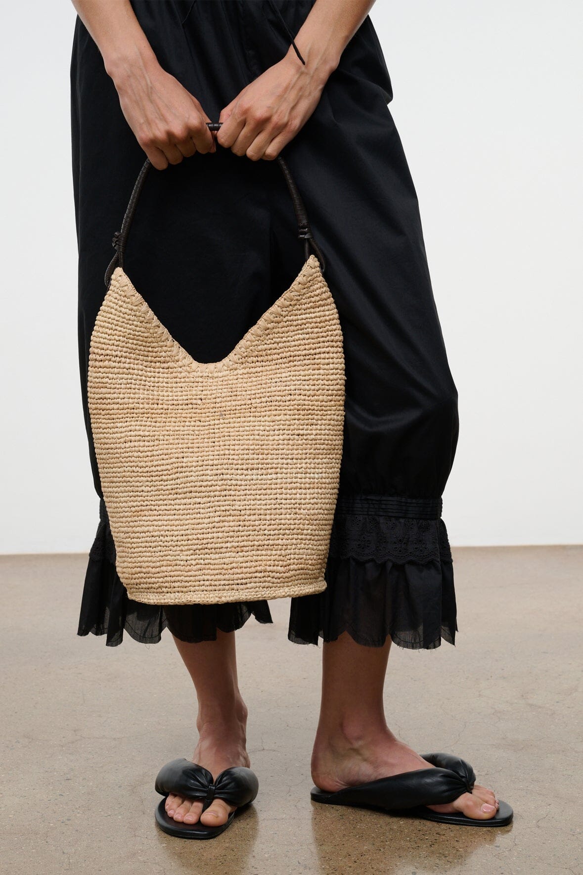 Lani Large Raffia Bucket Bag Natural | STAUD Best Price