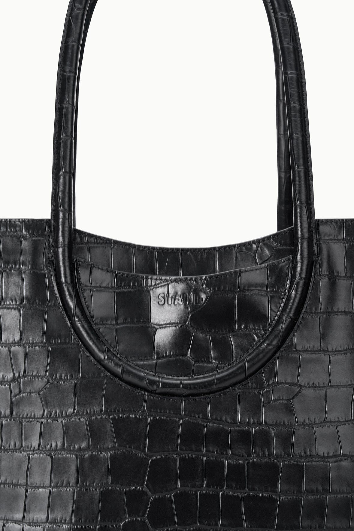 Maude Tote Bag Black Croco | STAUD Hot Sale