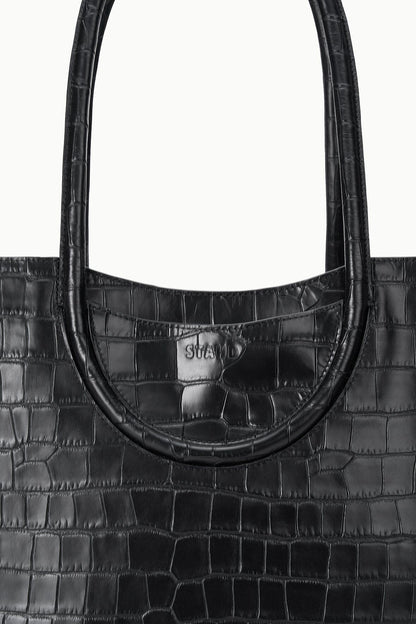 Maude Tote Bag Black Croco | STAUD Hot Sale