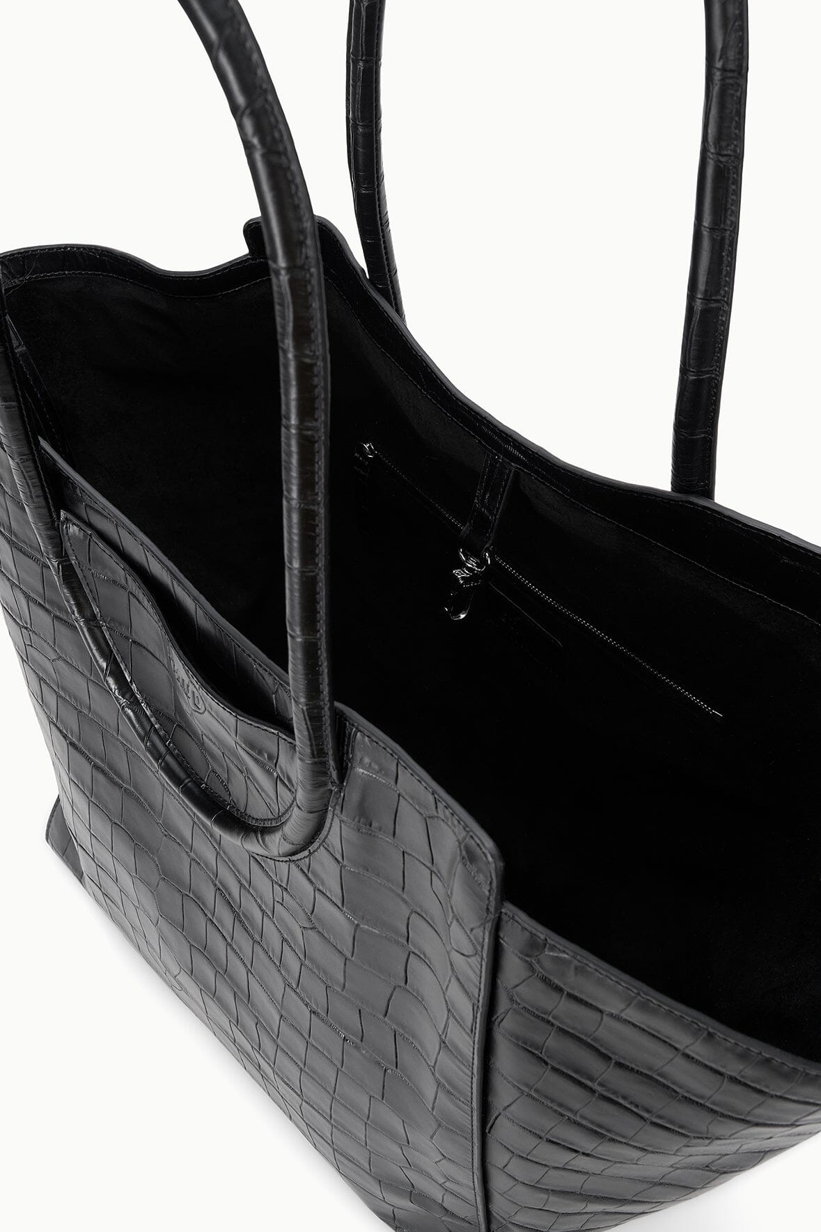 Maude Tote Bag Black Croco | STAUD Hot Sale